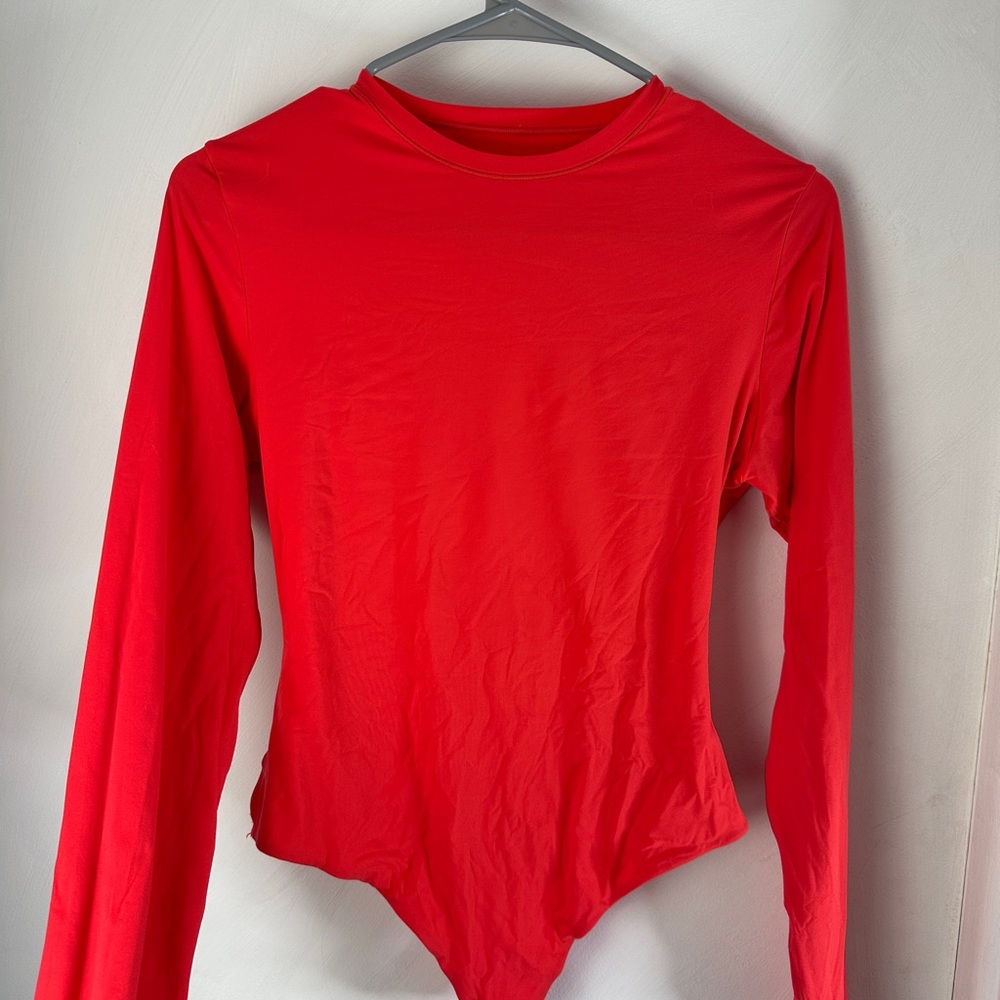 SKIMS Fits Everybody Size L Long Sleeve Bodysuit – Poppy
